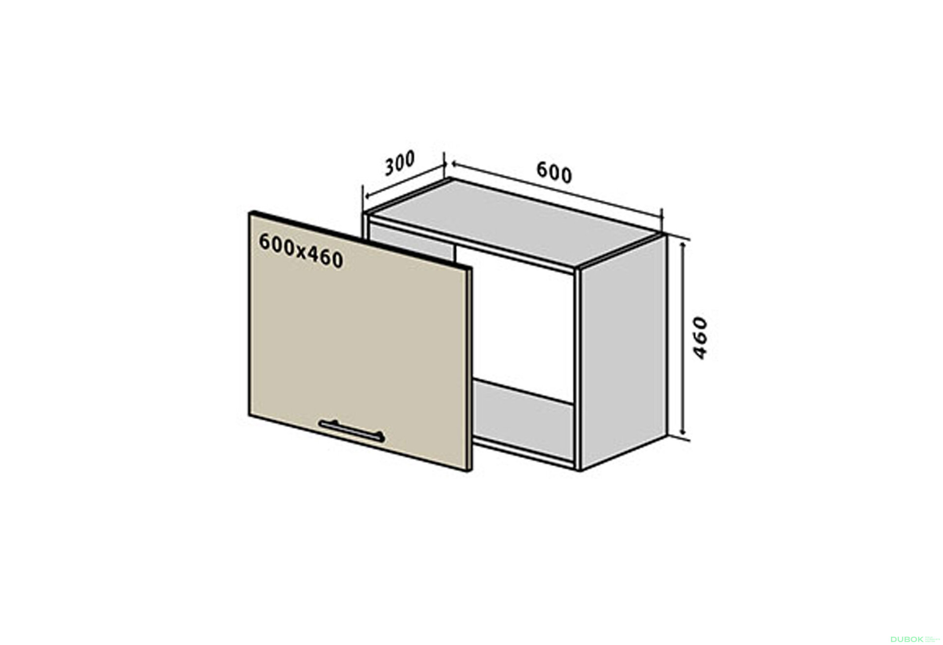 Fotografie 1 - V50 horní skříňka nad digestoř 60 Sonata Luxe