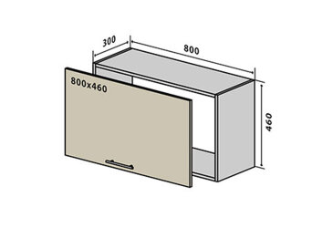 V51 horní skříňka nad digestoř 80 Sonata Luxe