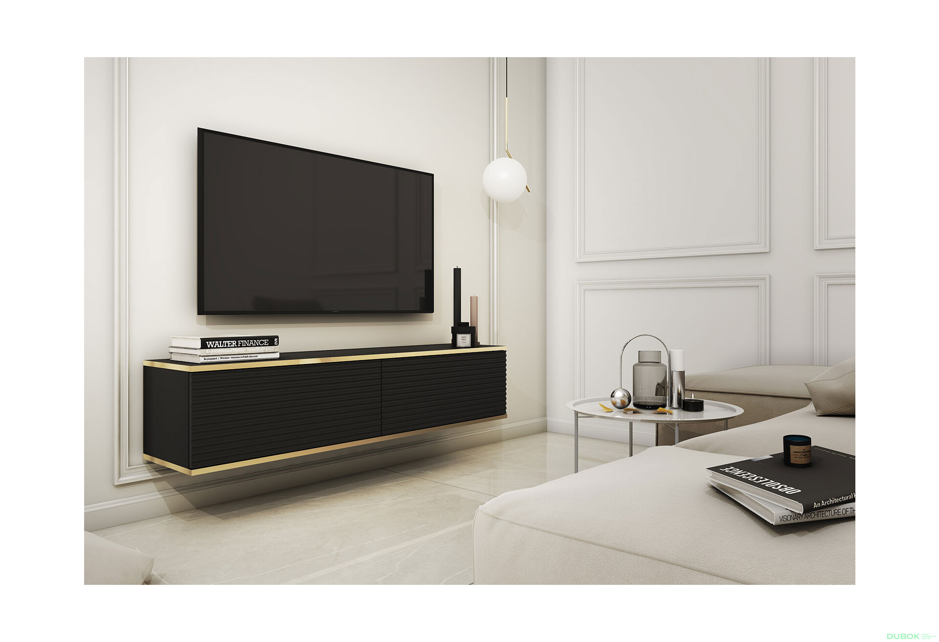 Fotografie 2 - TV stolek RTV 135 MDF černý Oro