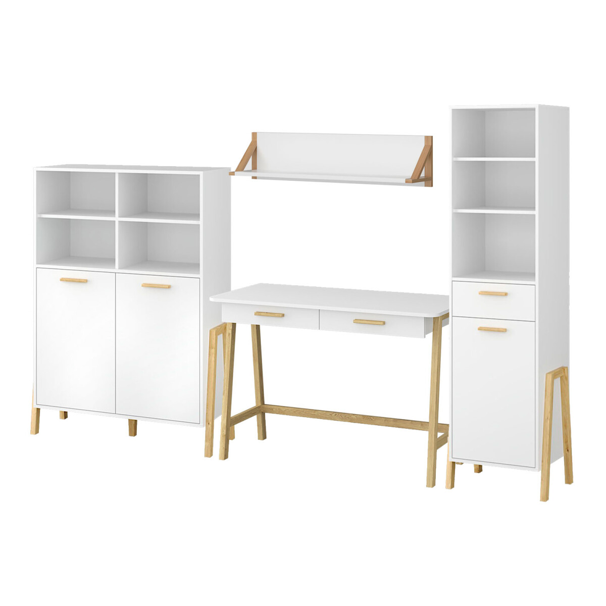 

Kancelářská sestava 2.8 m bílá Belle