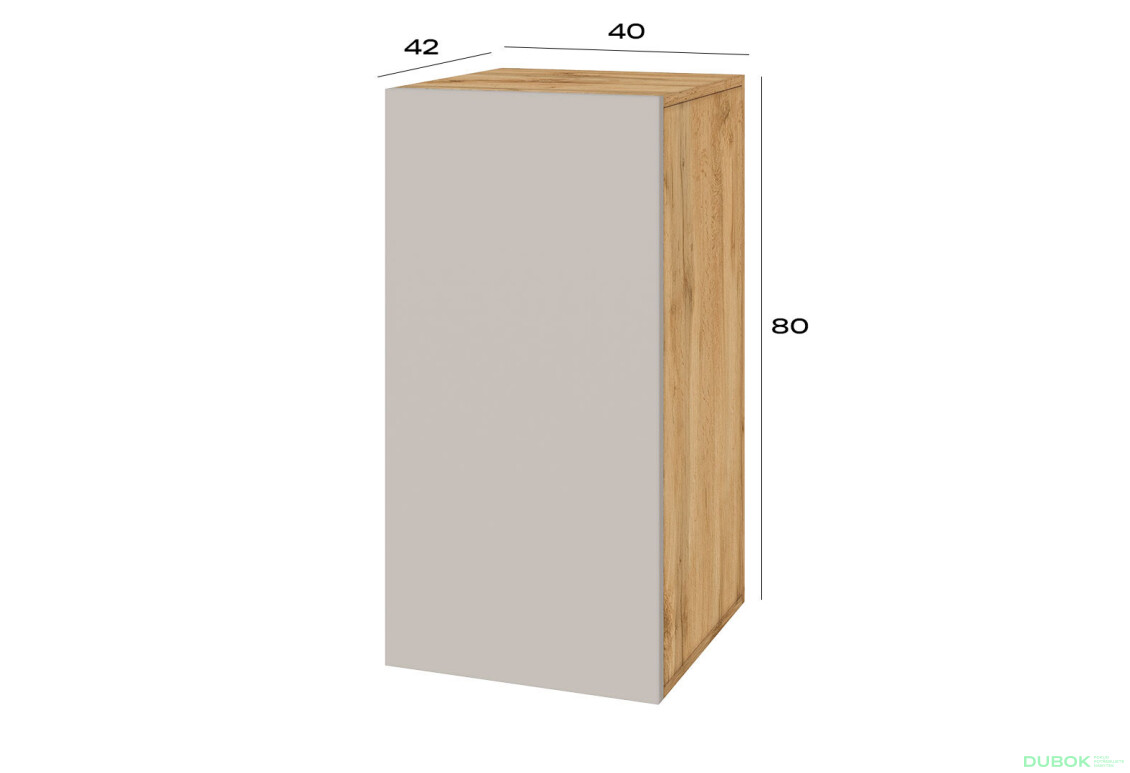 Fotografie 4 - Komoda 1D 40 cm dub apalačský / kašmír Space