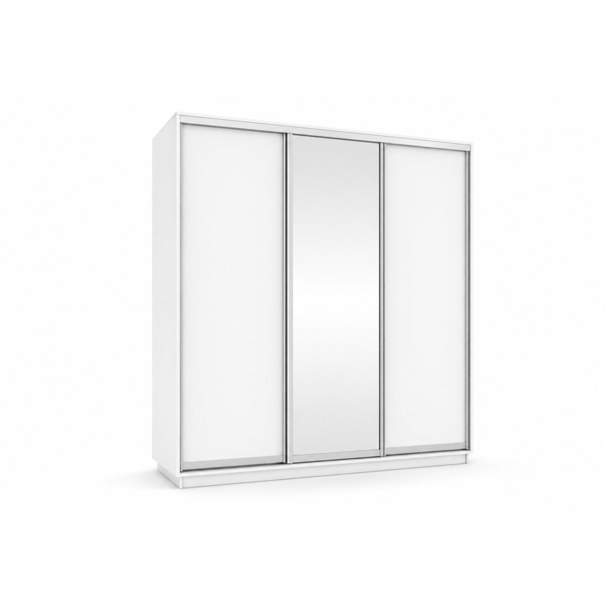 Skříň s posuvnými dveřmi 2000x2200x600 2LTD 1 Zrcadlo Nymphea Alba, profil stříbrný