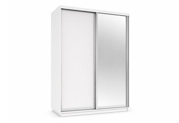 Skříň s posuvnými dveřmi 1800x2200x600 1LTD 1 Zrcadlo Nymphea Alba, profil stříbrný