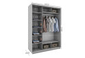 Obrázek 5 - Skříň s posuvnými dveřmi 1800x2400x600 1LTD 1 Zrcadlo Artwood světlý, profil stříbrný
