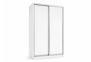 Skříň s posuvnými dveřmi 1500x2200x600 2LTD Nymphea Alba, profil stříbrný