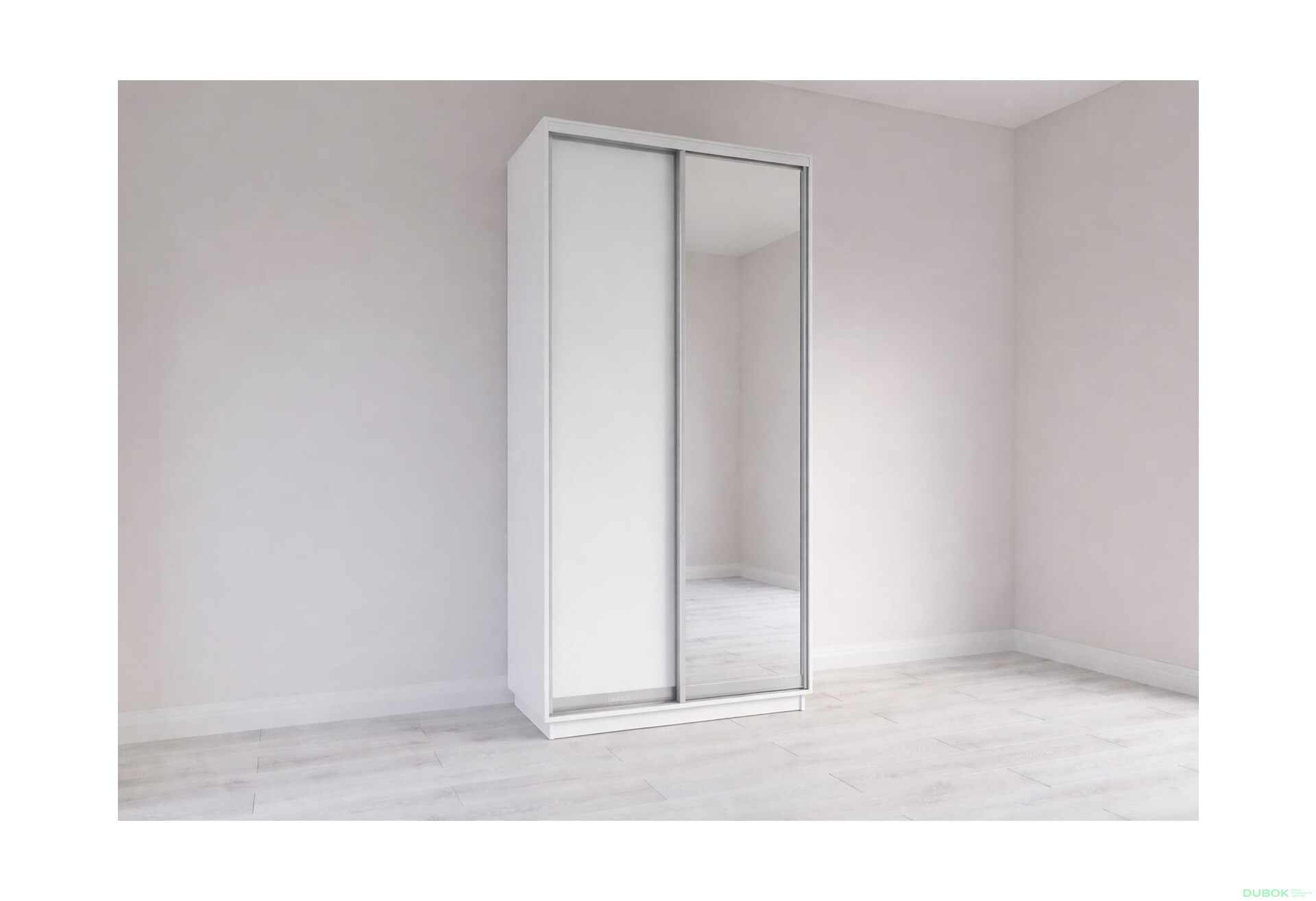 Fotografie 1 - Skříň s posuvnými dveřmi 2200x1200x600 1LTD 1 Zrcadlo nymphaea alba, profil stříbrný