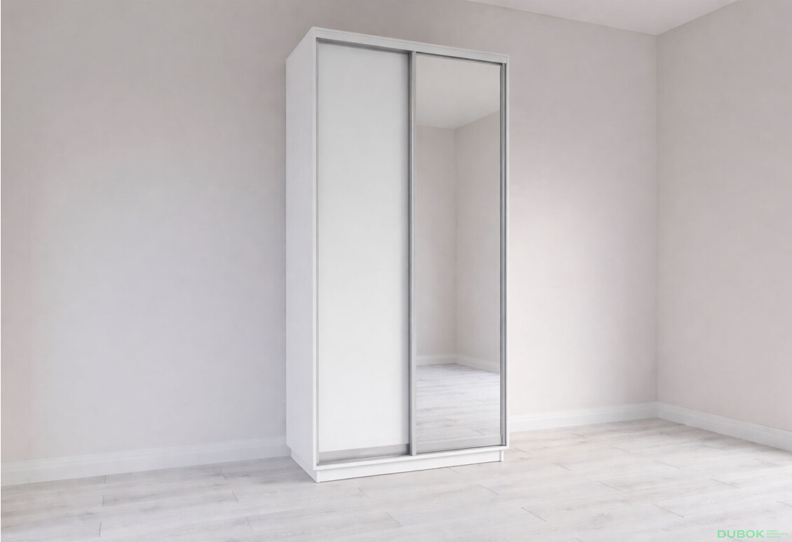 Skříň s posuvnými dveřmi 2200x1200x600 1LTD 1 Zrcadlo nymphaea alba, profil stříbrný