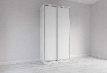 Skříň s posuvnými dveřmi 2200x1000x450 2LTD nymphaea alba, profil stříbrný