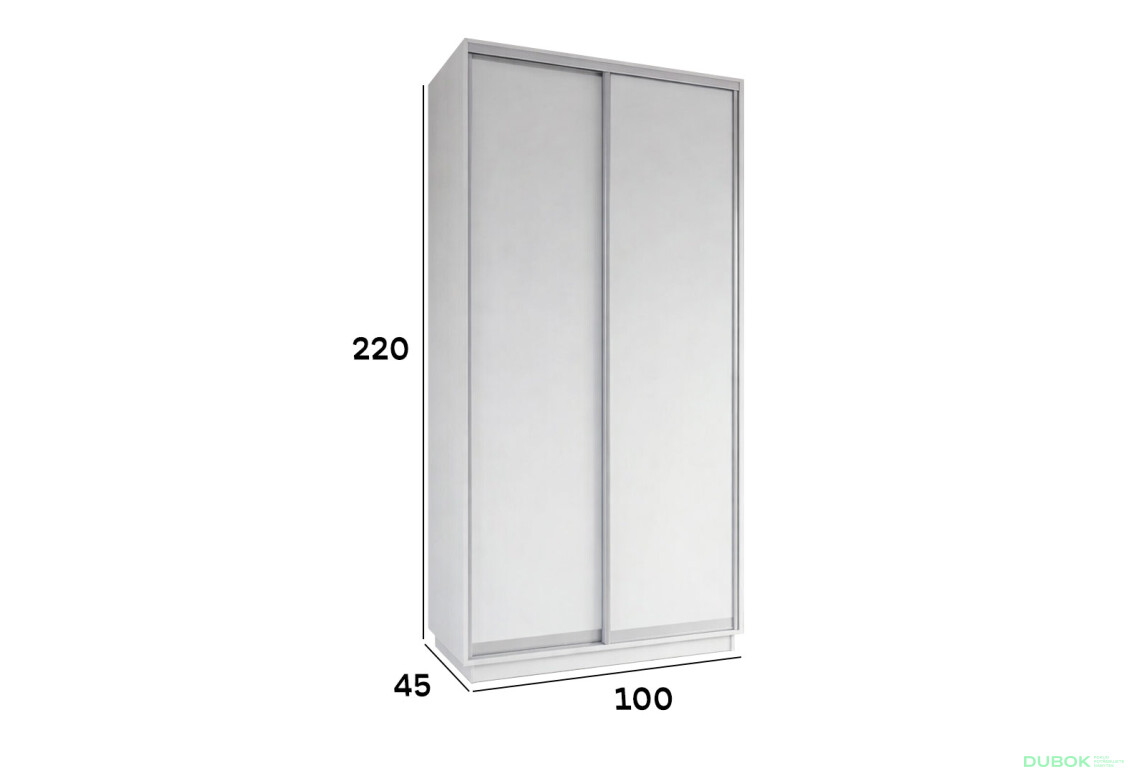 Fotografie 3 - Skříň s posuvnými dveřmi 2200x1000x450 2LTD nymphaea alba, profil stříbrný