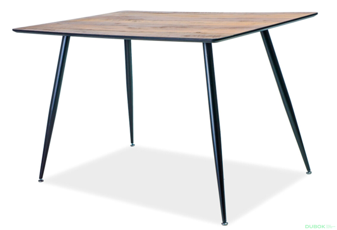 Stůl Remus 120x80 ořech / kov černý matný