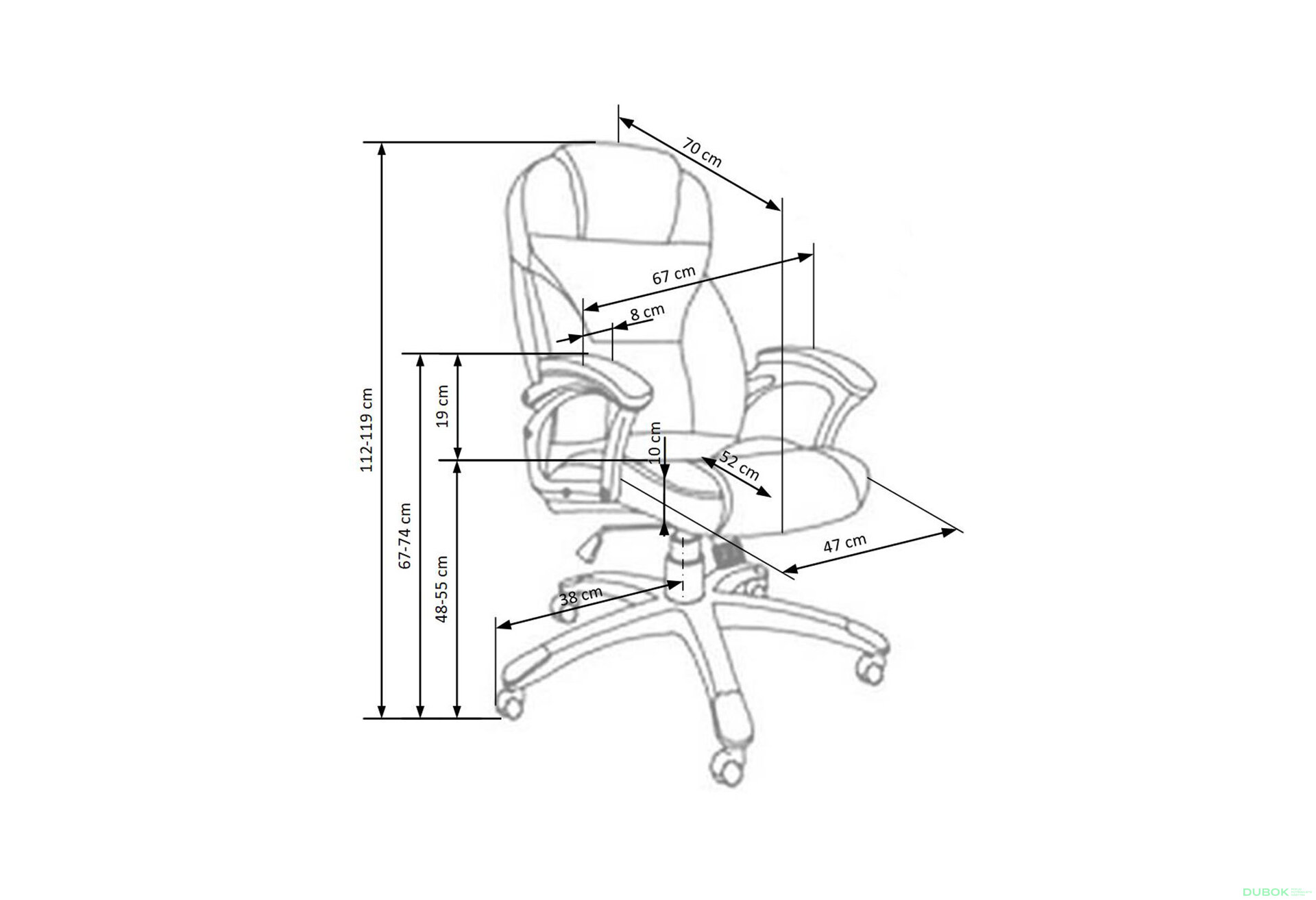 Fotografie 10 - Otočné křeslo Desmond černý