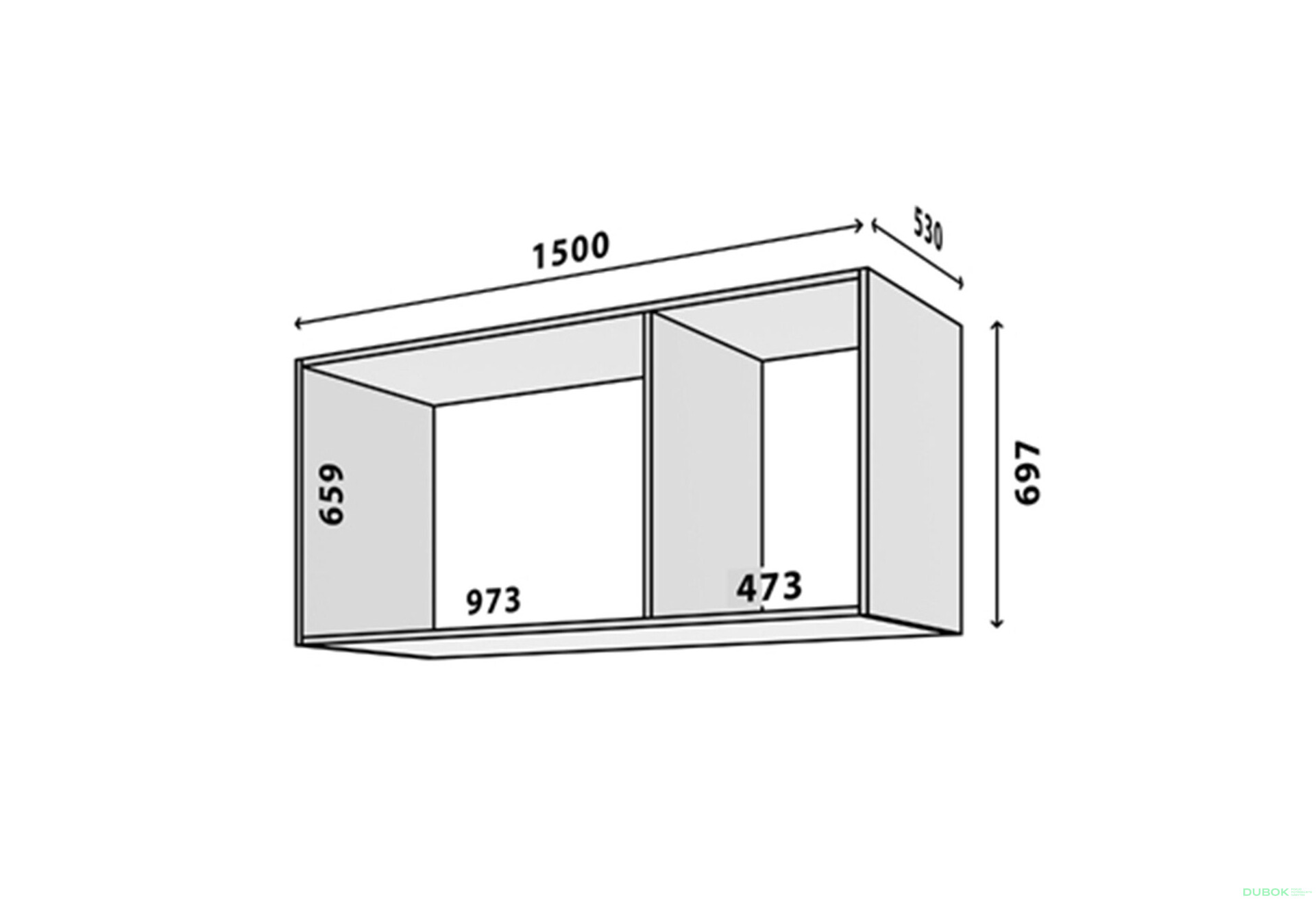 Fotografie 2 - Modul № 32 A-1500x697 DTD 18 mm antracit