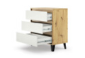 Fotografie 4 - Komoda Borg 3s/70 dub artisan / bílá