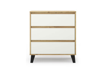 Komoda Borg 3s/70 dub artisan / bílá