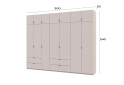 Skříň Lukas 3+4 DT 300 kašmír - Fotografie 8 Fotografie 8 - Skříň Lukas 3+4 DT 300 kašmír