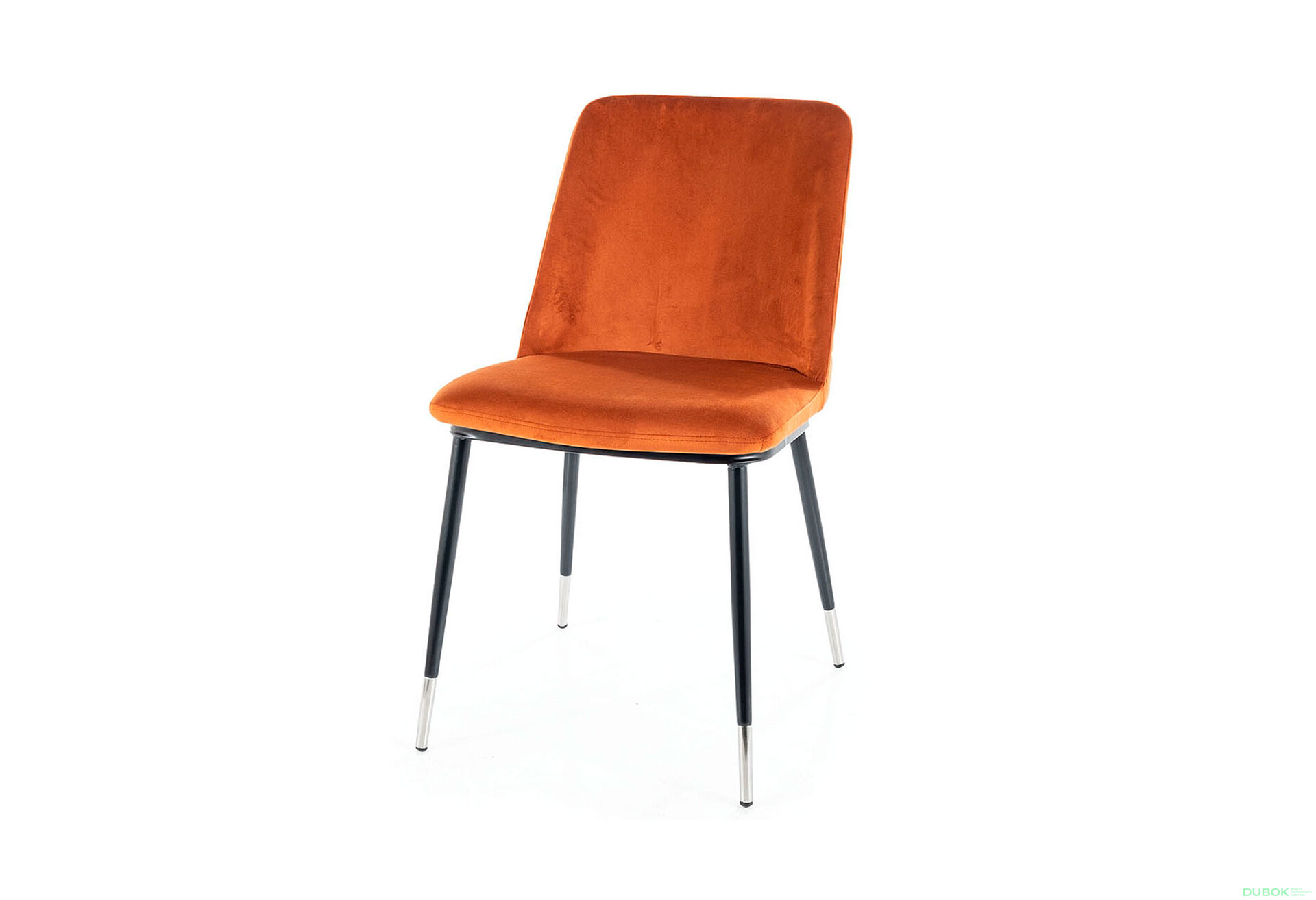 Fotografie 1 - Židle Jill Velvet skořice Bluvel 4215, kov černá / chrome