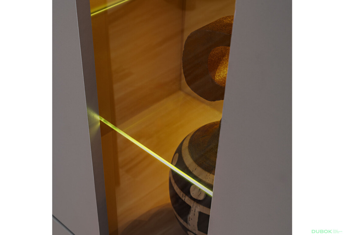 Vitrína nízká 1d1w šedý kubanit Complex - Fotografie 5 Fotografie 5 - Vitrína nízká 1d1w šedý kubanit Complex