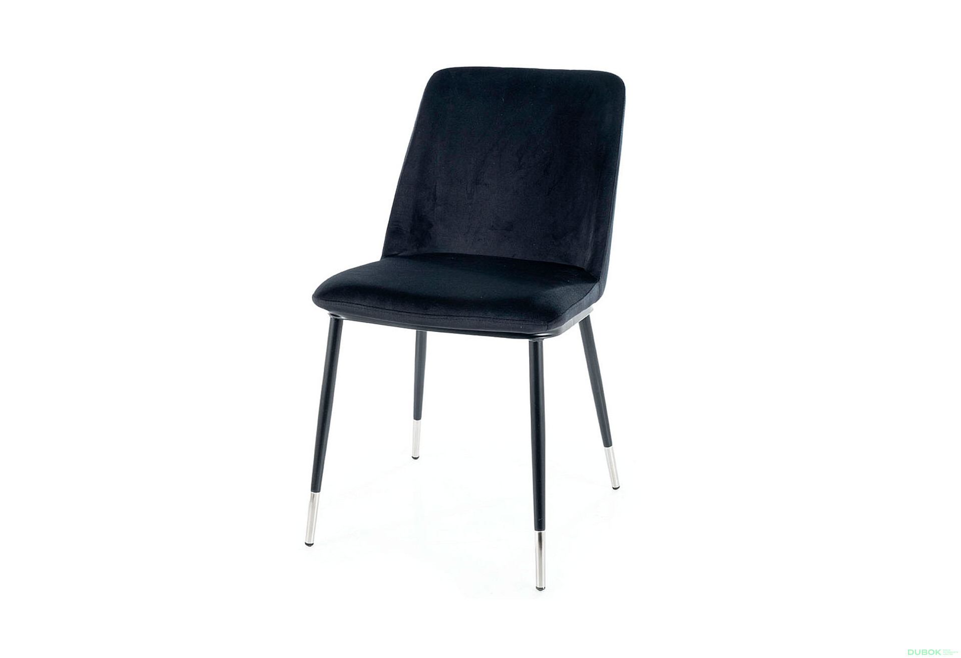 Fotografie 1 - Židle Jill Velvet černý Bluvel 19, kov černá / chrome