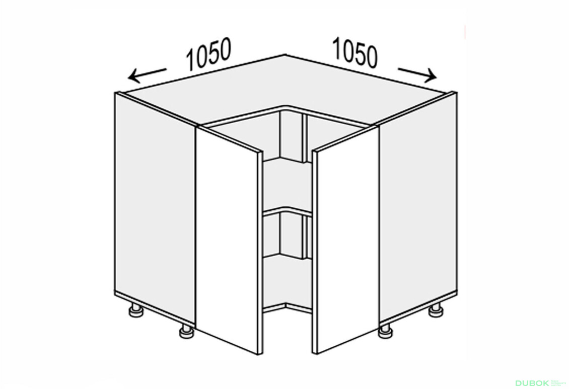 Spodní roh N 90°/820 2dv Leo