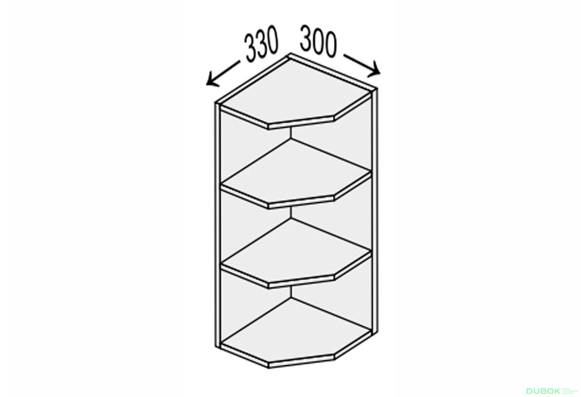 Vrchní část 30VZK/900 rohový konec