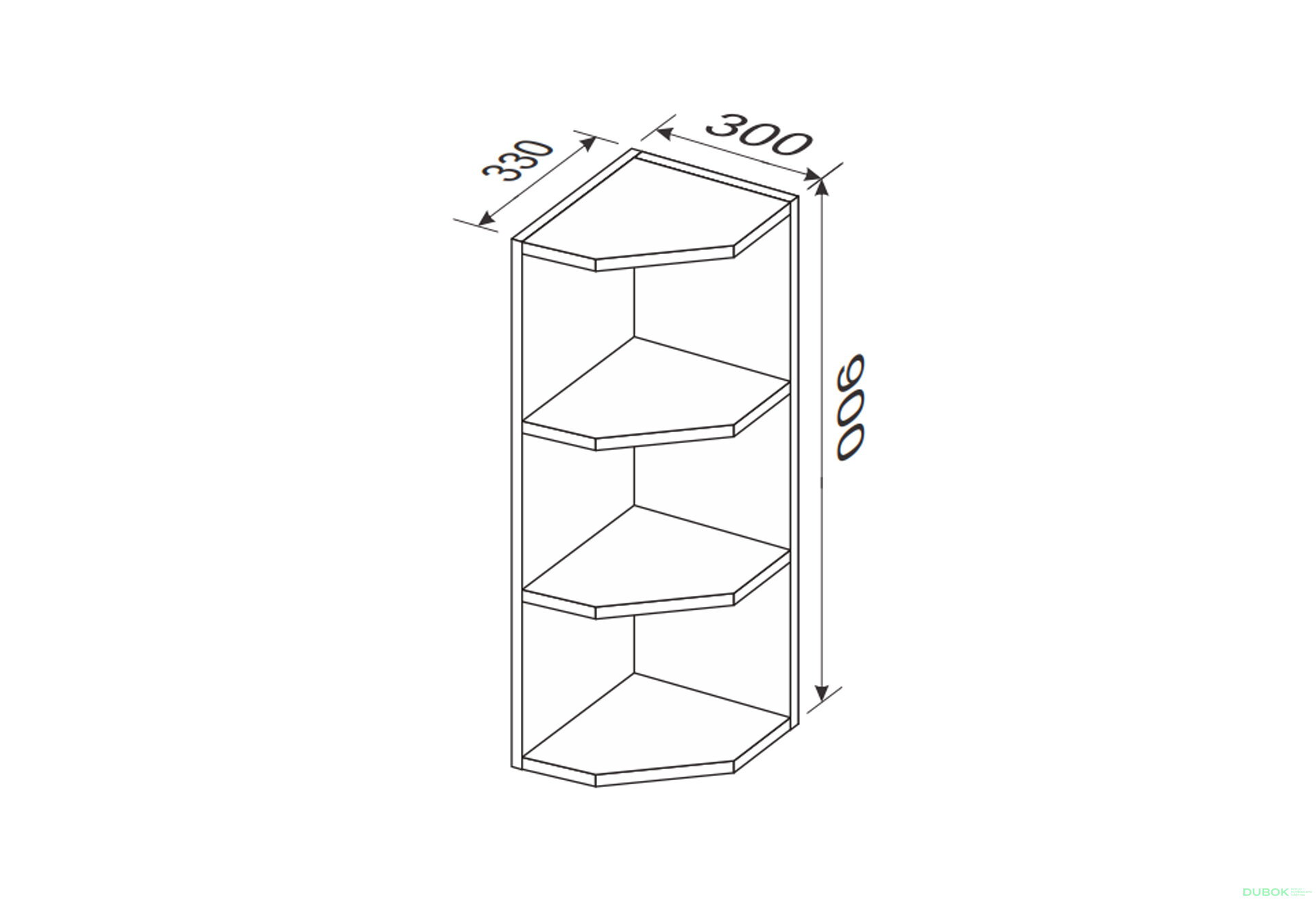 Fotografie 2 - Vrchní část 30VZK/900 rohový konec