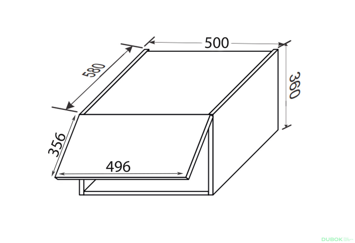 Vrchní 50VA/360 1dveřová antresol s plynovým zvedákem Millenium - Fotografie 2 Fotografie 2 - Vrchní 50VA/360 1dveřová antresol s plynovým zvedákem Millenium