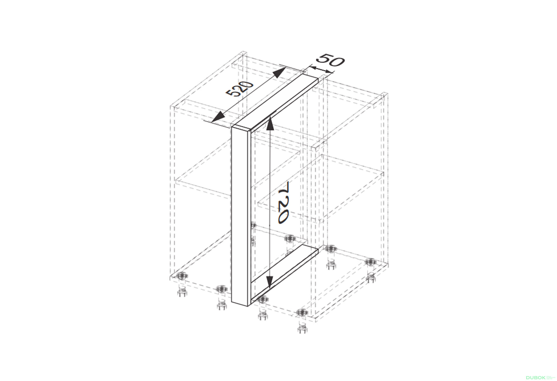 Fotografie 2 - Spodní 5NП/820 pilastr