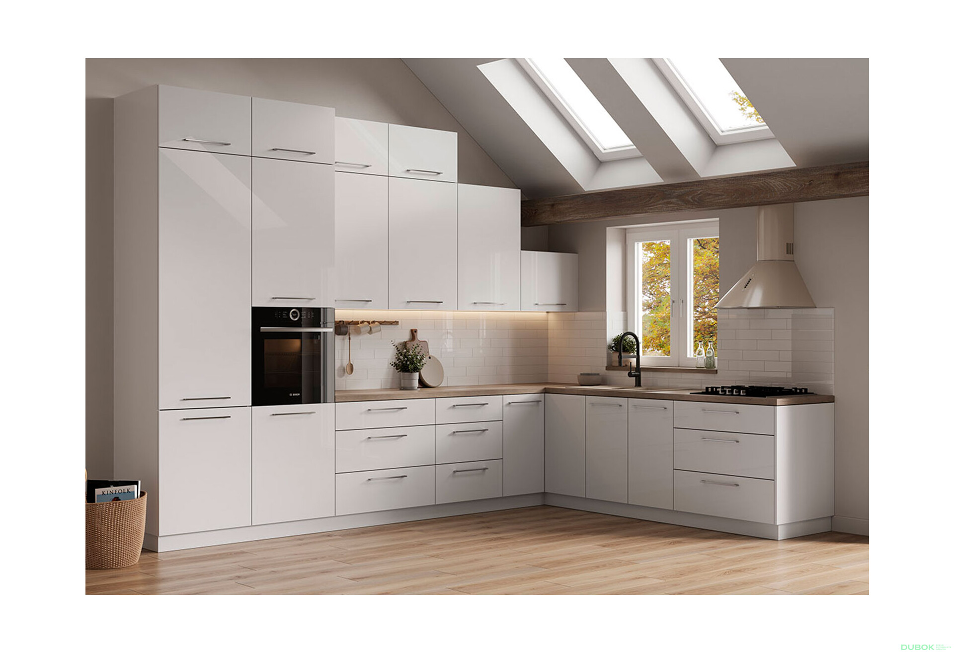 Sada 3.6x2.4 s vestavěnými skříněmi Glory - Fotografie 1 Fotografie 1 - Sada 3.6x2.4 s vestavěnými skříněmi Glory