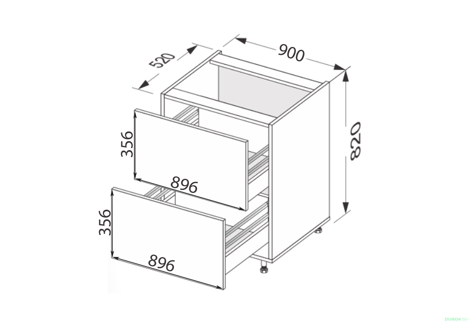 Fotografie 2 - Dno 90N2ŠX/820 Pro Hettich Millenium Premium