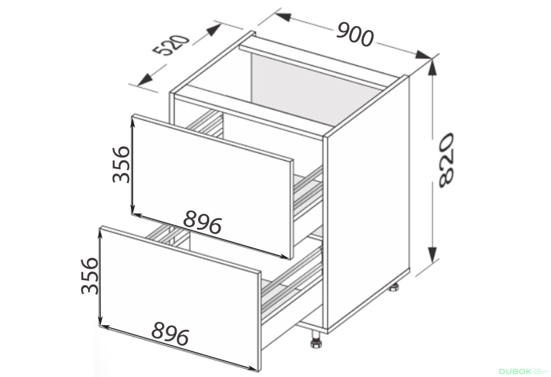 Fotografie 2 - Dno 90N2ŠX/820 Pro Hettich Millenium Premium