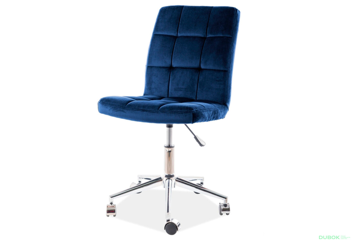 Otočné křeslo Q-020 Velvet, tmavě modrá Bluvel 86