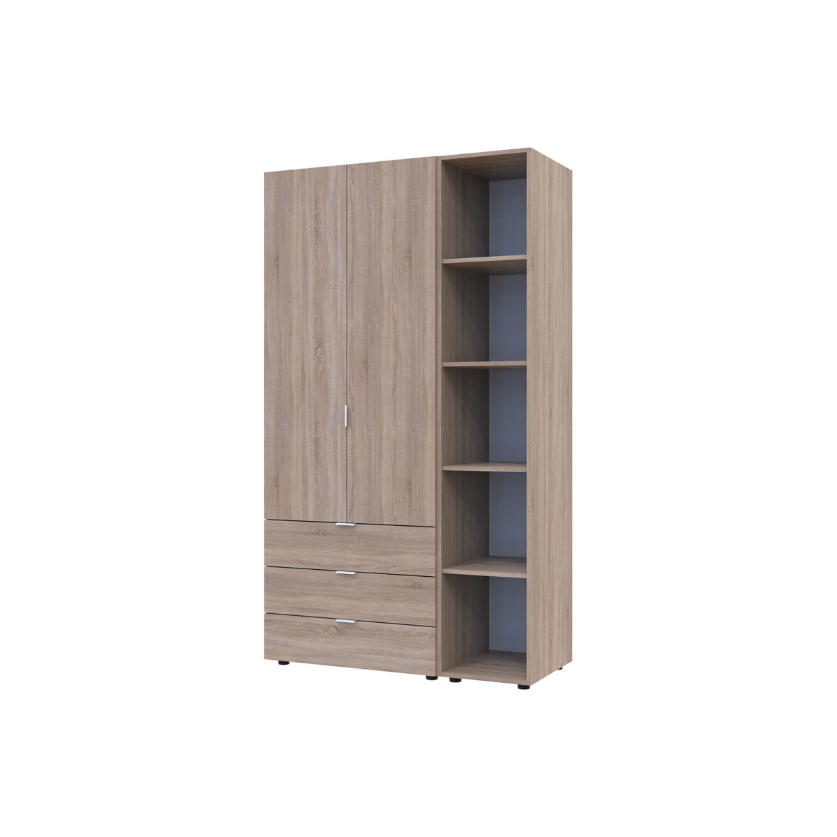 

Skříň dvoudveřová s regálem Gelar 115.7 cm Dub sonoma