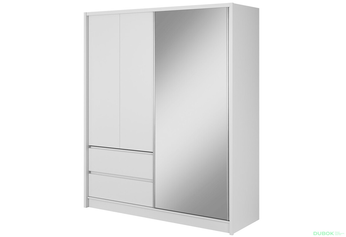 Skříň 180 bílý / bílý Sara - Fotografie 1 Fotografie 1 - Skříň 180 bílý / bílý Sara