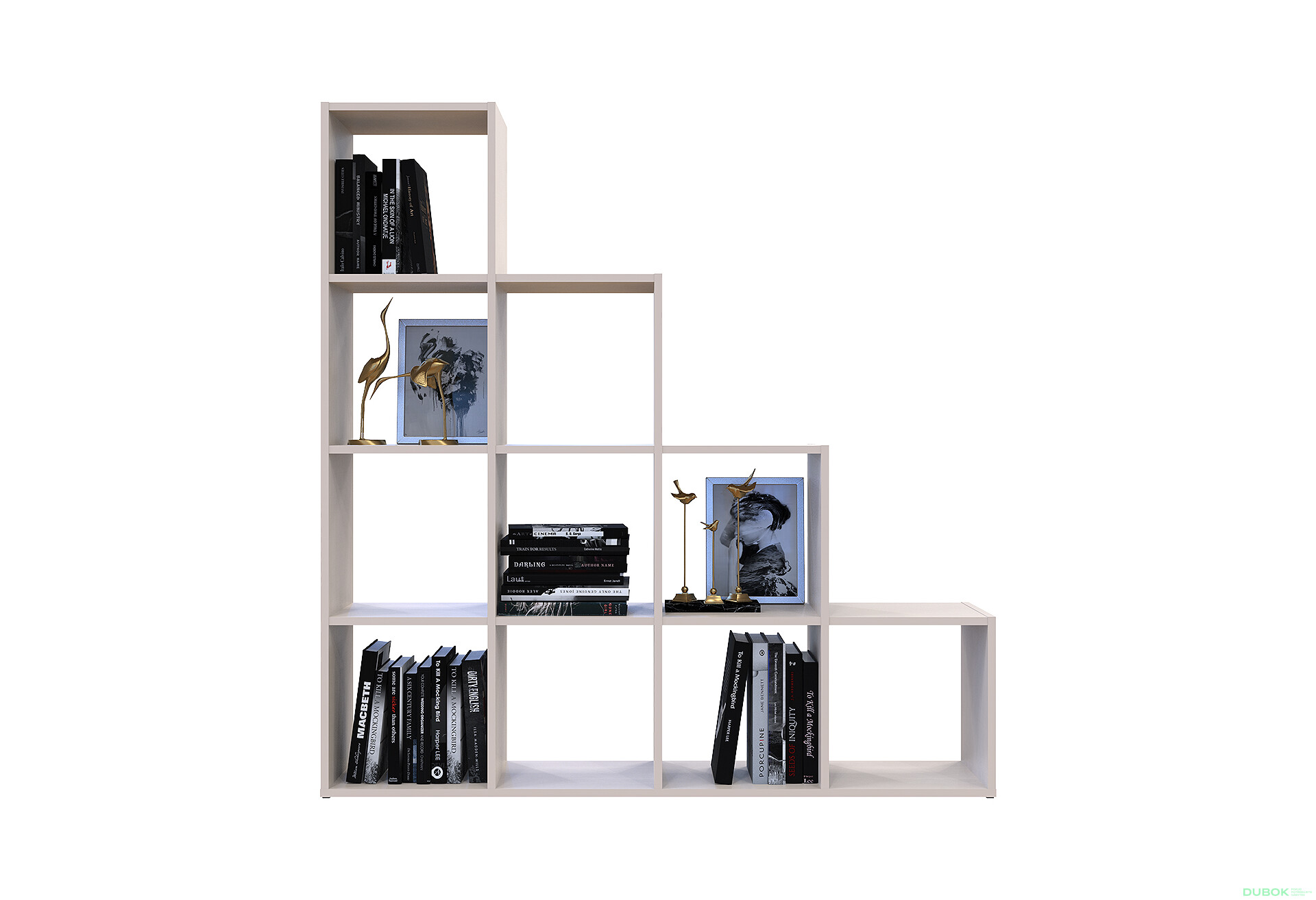 Fotografie 5 - Regál otevřený Step 4х4 136.2х28.8х140.7 kašmír