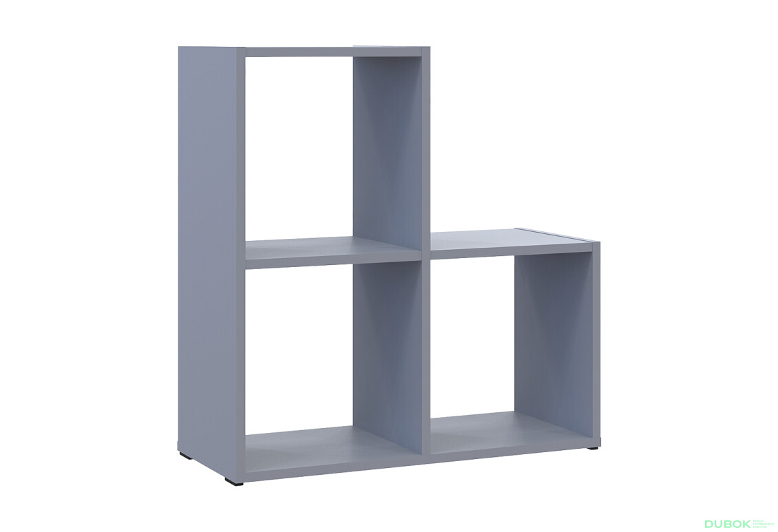 Fotografie 3 - Regál otevřený Step 2х2 69х28.8х71.4 šedý