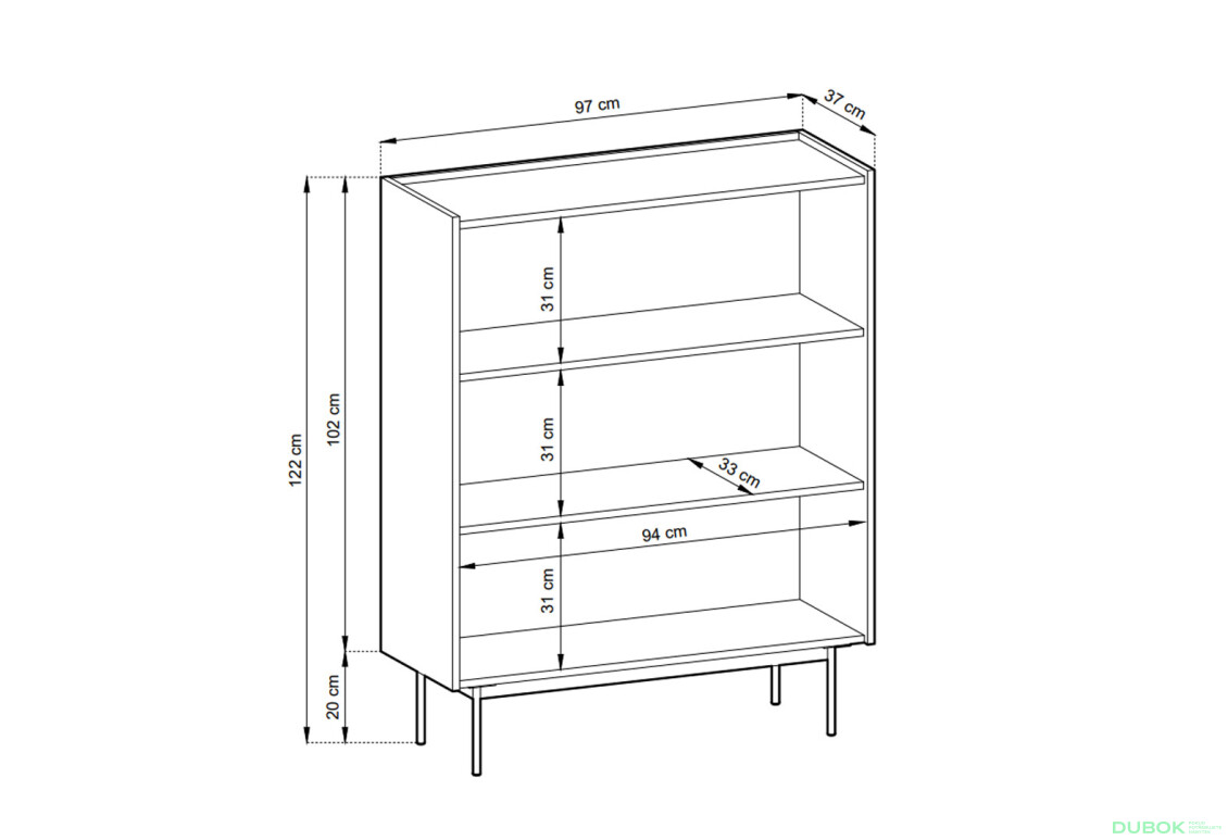 Komoda KD-97 kašmír Color - Fotografie 6 Fotografie 6 - Komoda KD-97 kašmír Color