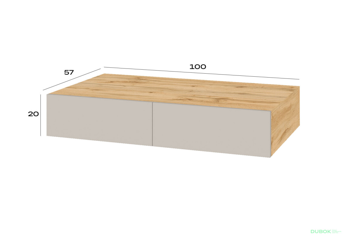Fotografie 4 - Psací stůl 100 cm dub apalačský / kašmír Space