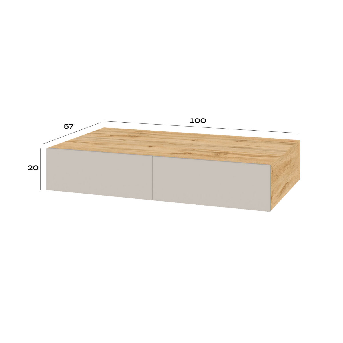 Psací stůl 100 cm dub apalačský / kašmír Space (obrázek 4)