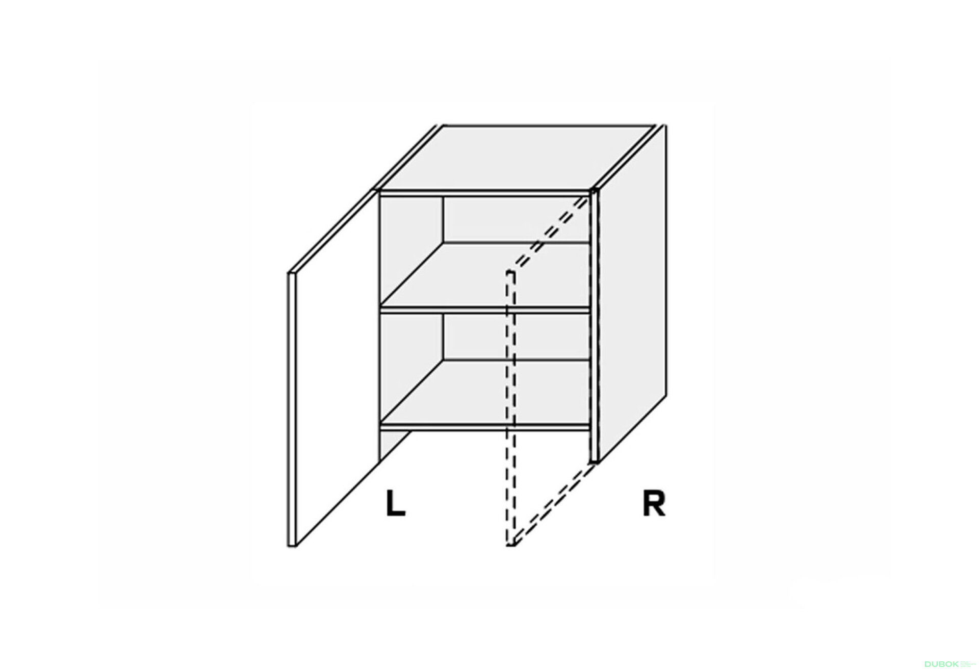 Fotografie 2 - Vrchní 60W/680 1dveřová teleskopická digestoř Pro Blum levá Millenium Premium