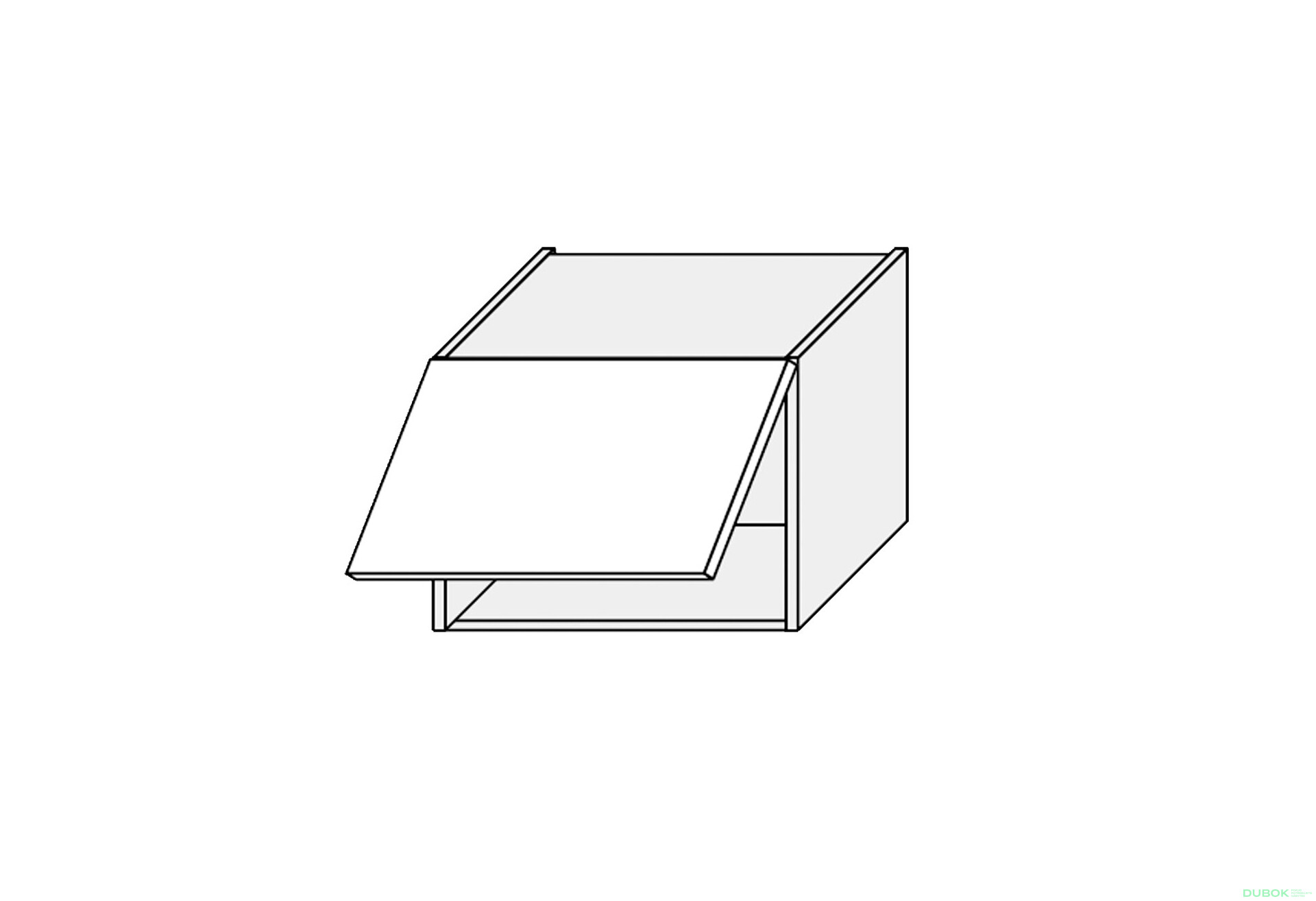 Vrchní 40V/450 1dveřový plynový zvedák Mary - Fotografie 1 Fotografie 1 - Vrchní 40V/450 1dveřový plynový zvedák Mary