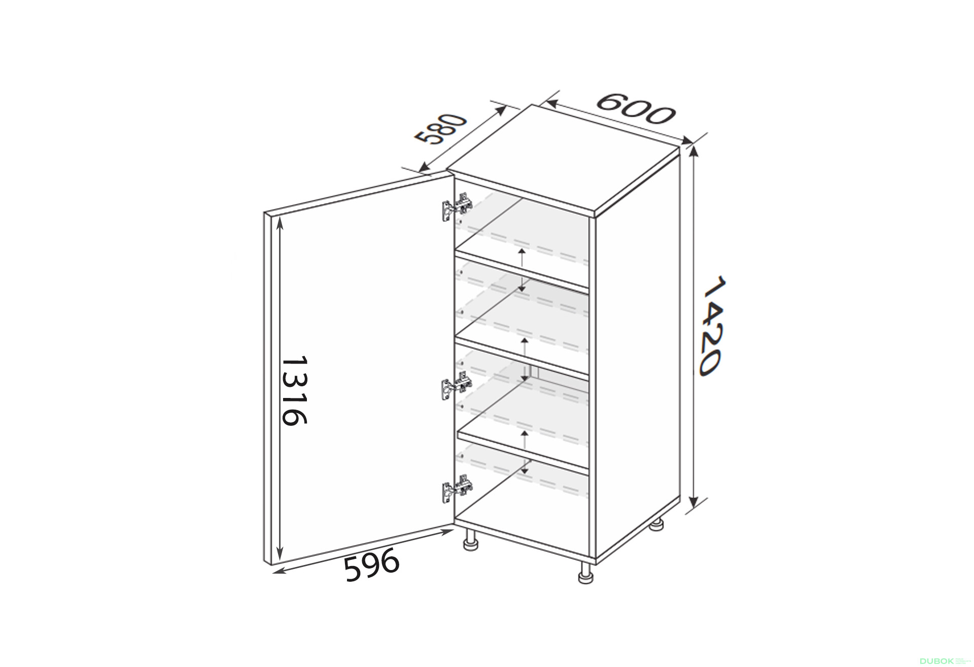 Skříňka 60P/1420 Mary - Fotografie 2 Fotografie 2 - Skříňka 60P/1420 Mary