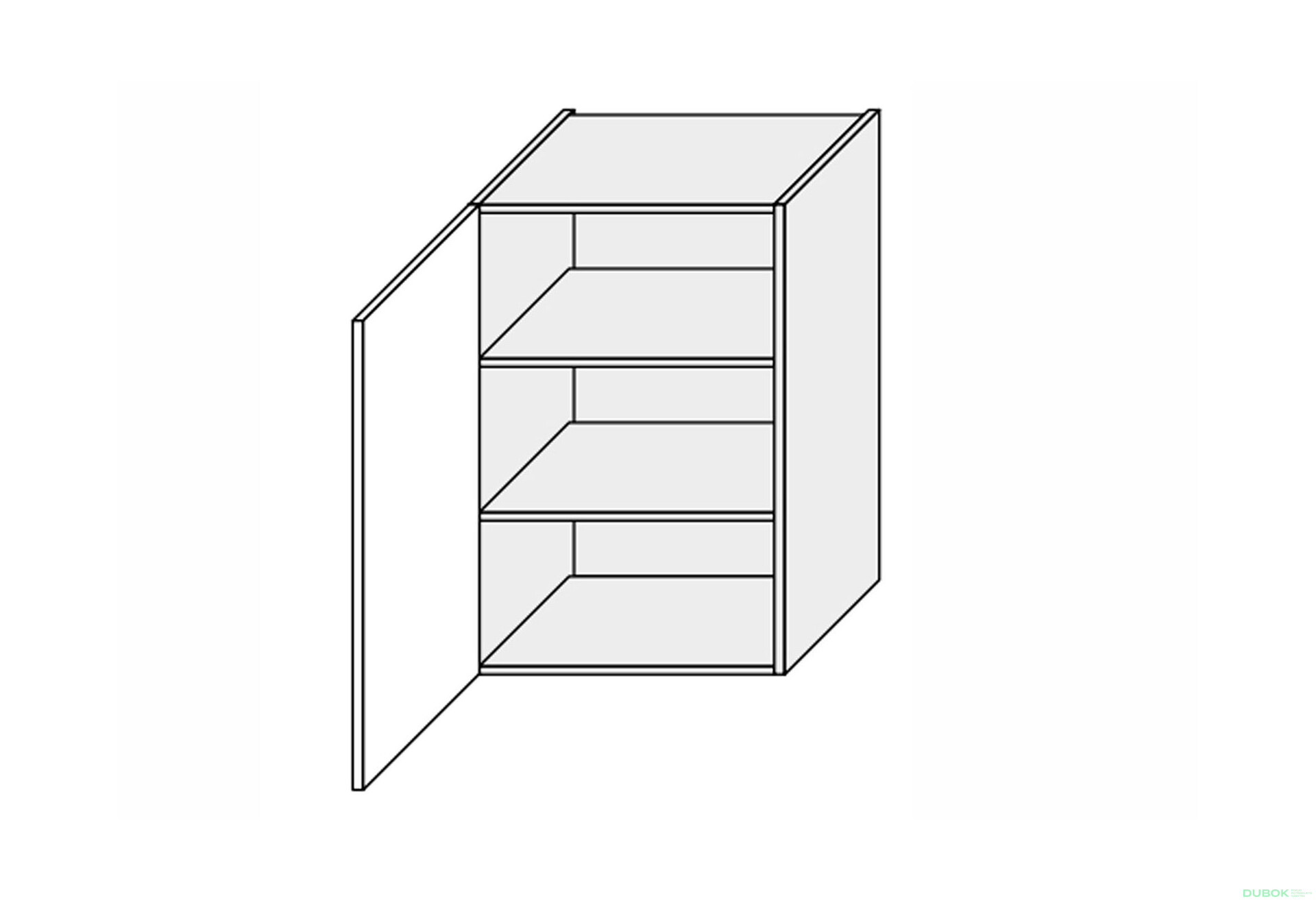 Vrchní 60V/900 1dveře Pro Blum Mary - Fotografie 1 Fotografie 1 - Vrchní 60V/900 1dveře Pro Blum Mary