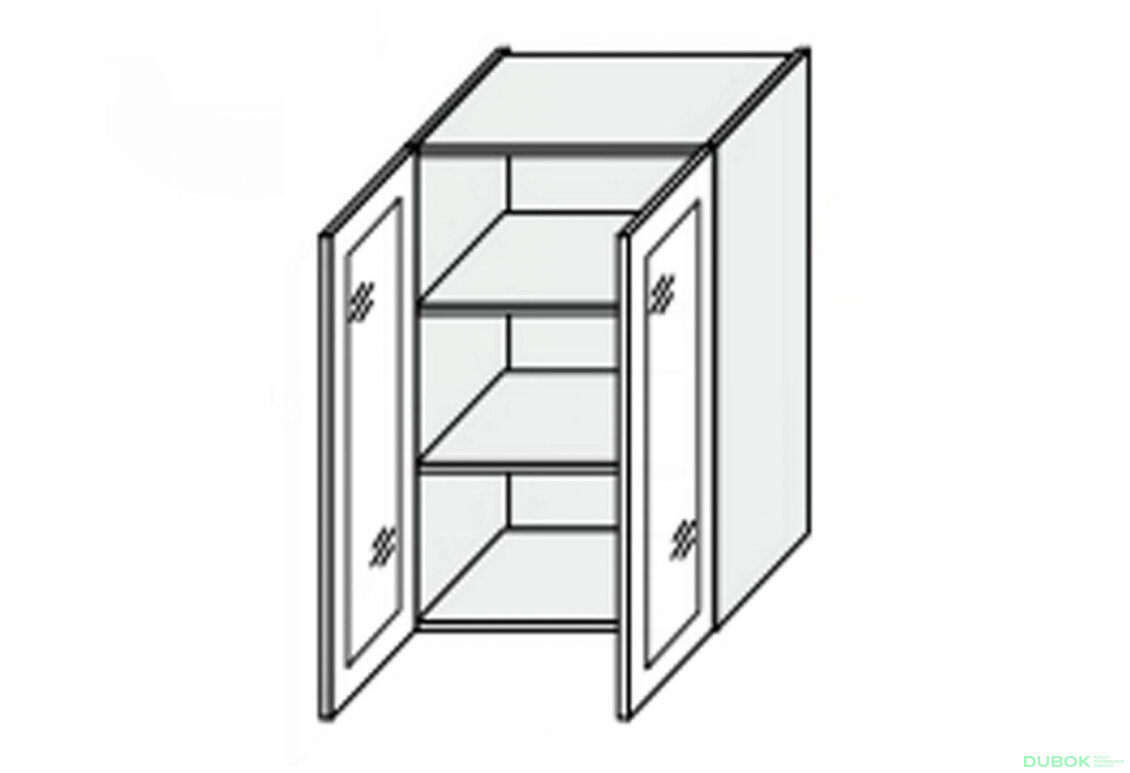 Vrchní 80V/900 2dv vitrína Pro Blum Mary