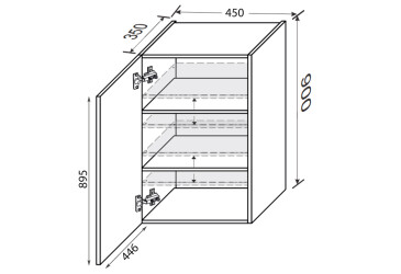 Vrchní 45V/900 1dveře Fotografie Vrchní 45V/900 1dveře