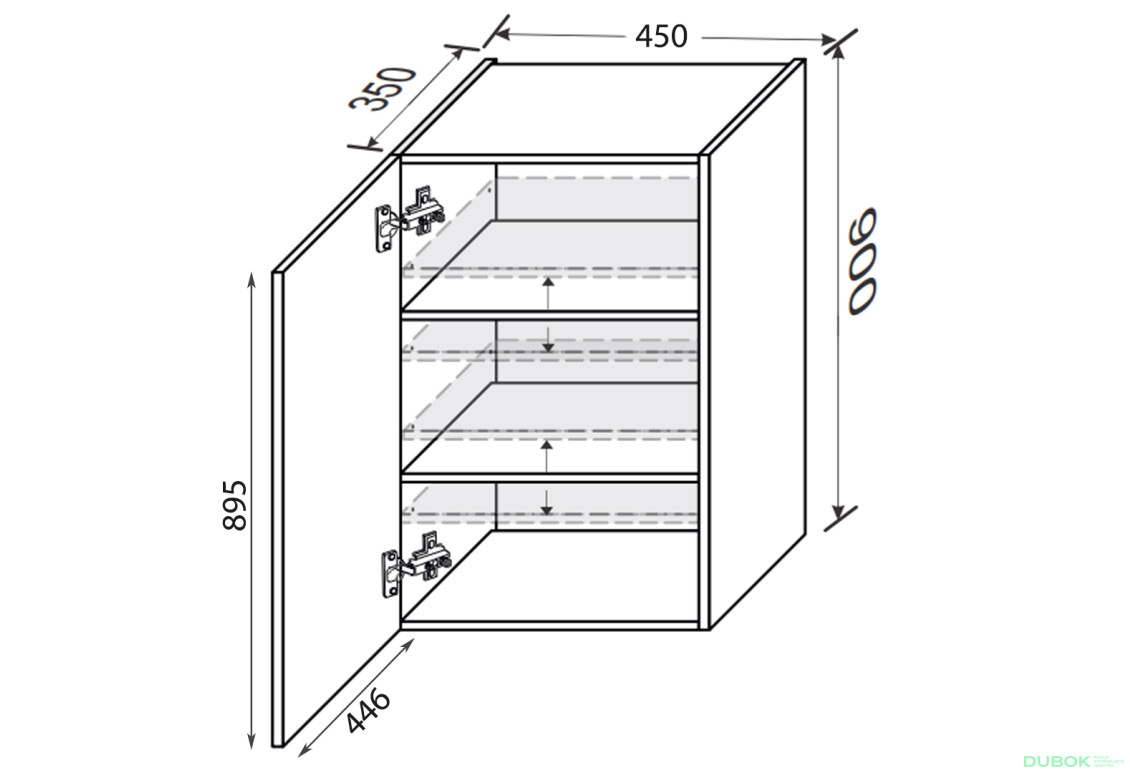 Vrchní 45V/900 1dveře Vintage - Fotografie 2 Fotografie 2 - Vrchní 45V/900 1dveře Vintage