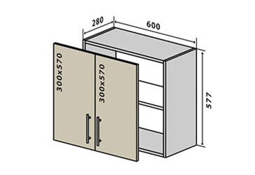V53 Skříňka 2D 60