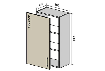 V45 Skříňka 1D 50 Rhodos
