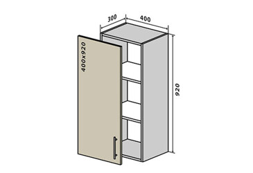 V43 Skříňka 1D 40 Prajm Lux / Prime Luxe
