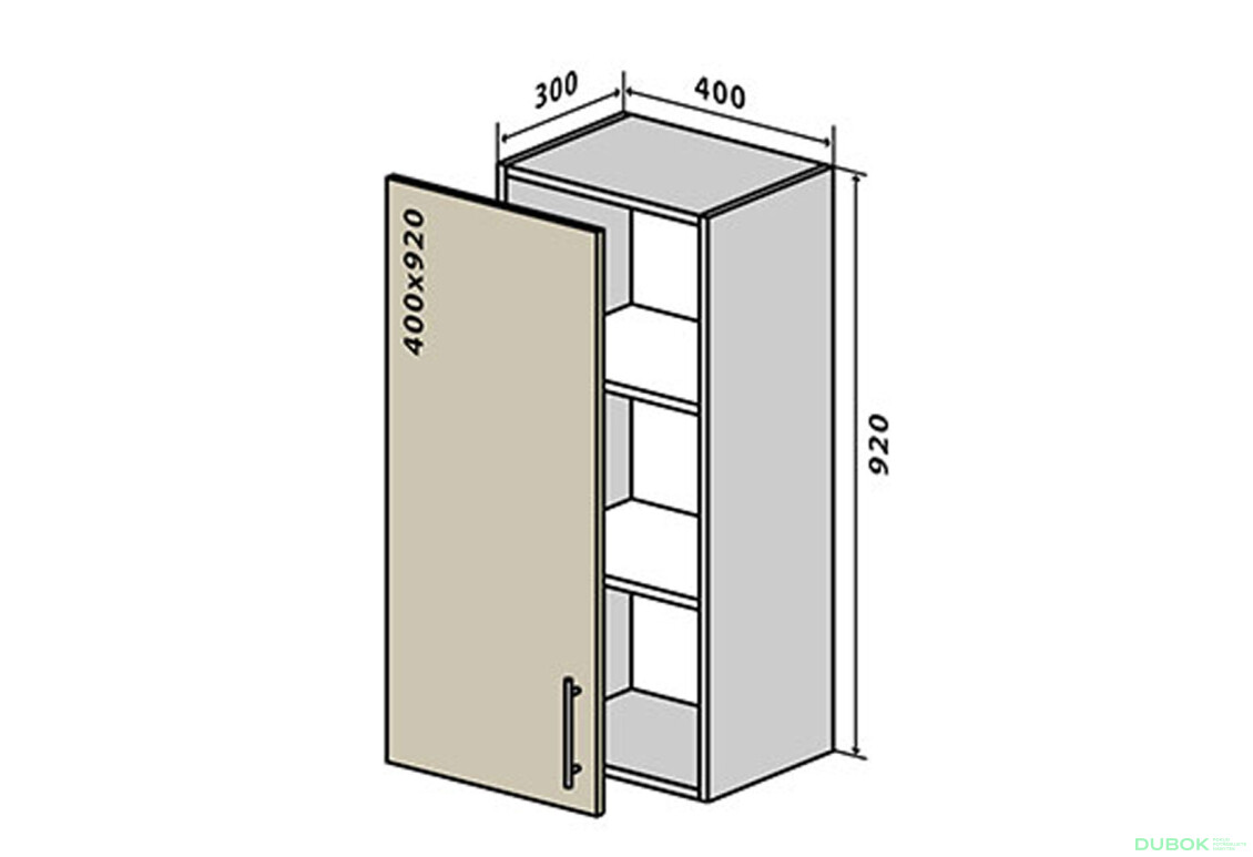 V43 Skříňka 1D 40 Prajm Lux / Prime Luxe
