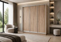 Fotografie 2 - Skříň s posuvnými dveřmi 2700x2400x600 3LTD Dub Sonoma, profil stříbrný